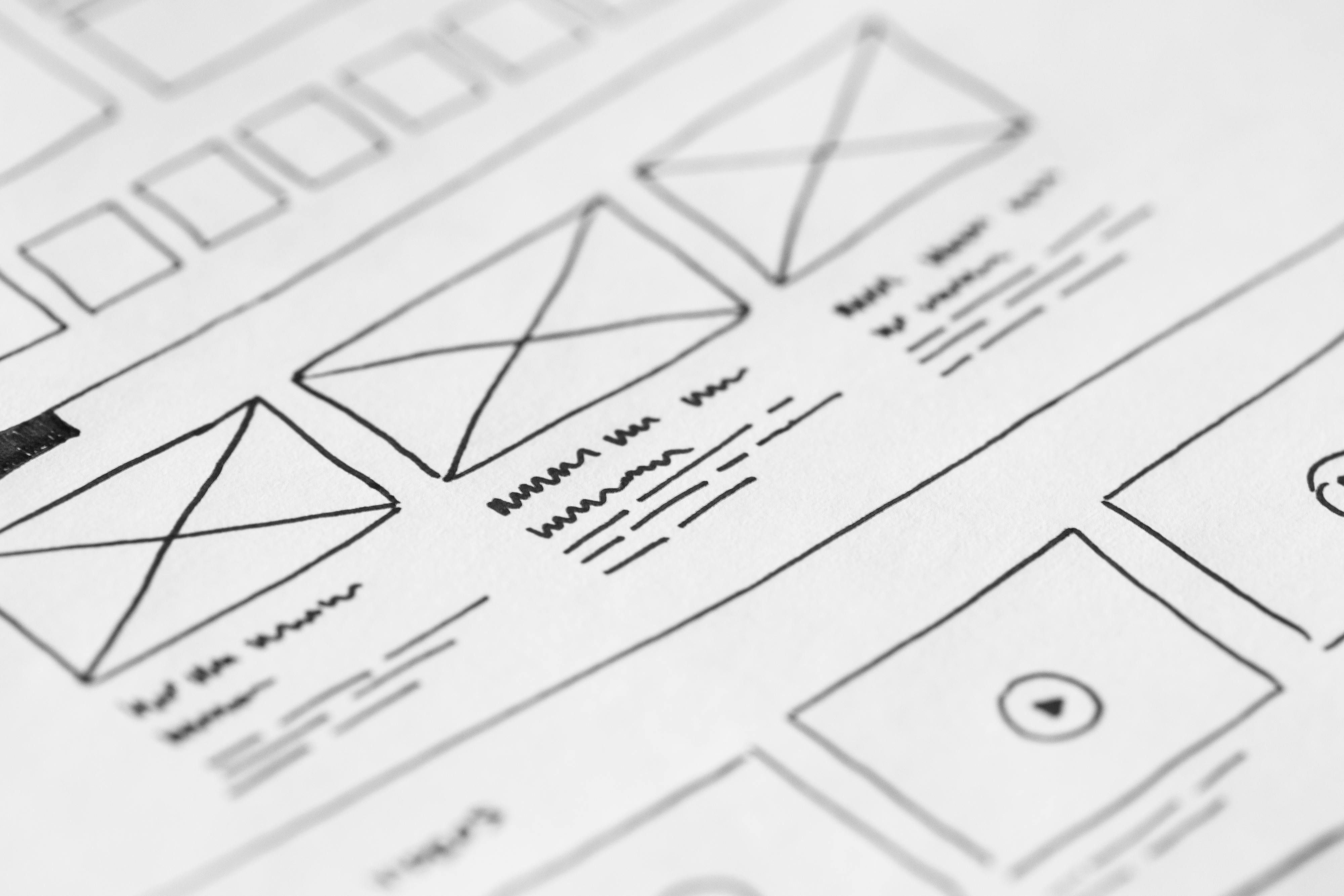 Website wireframes